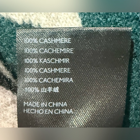 Anthropologie Maeve Cashmere Intarsia Sweater Zebra Horse Green Size Small - Picture 6 of 6